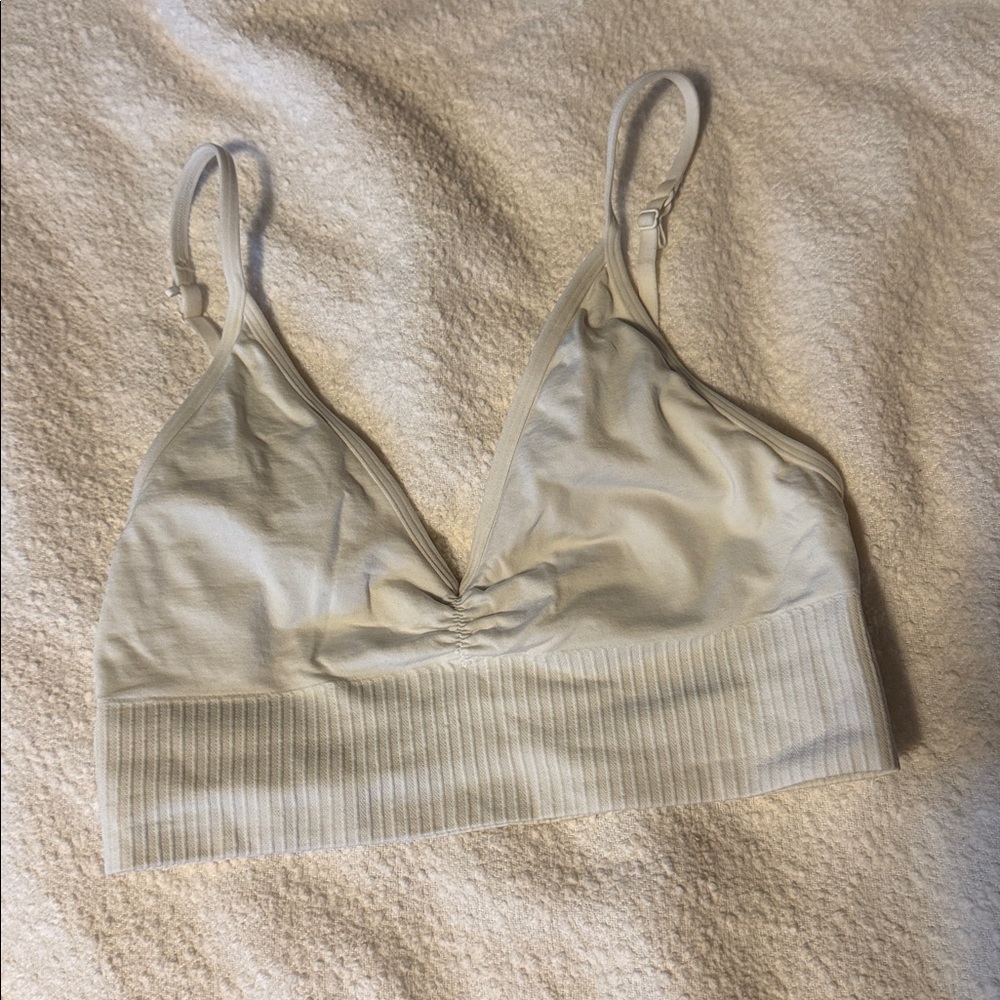 Aerie Cream Triangle Bralette